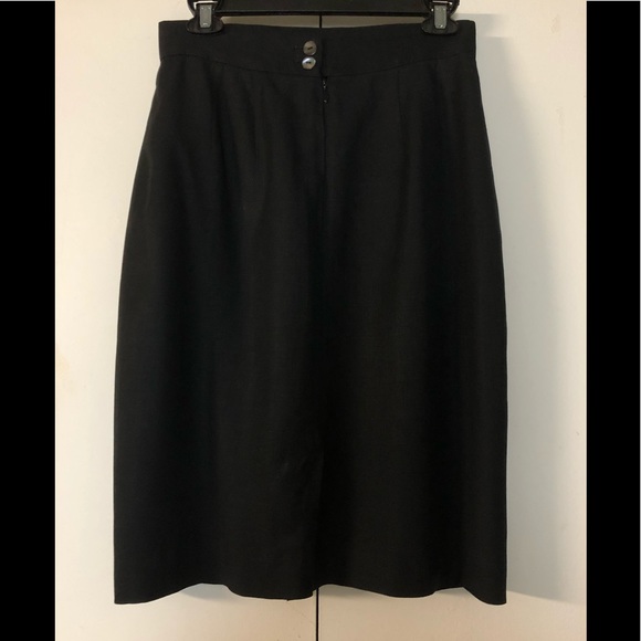 Vintage Barry Bricken Mark Shale Skirt 10 Linen Wool Pencil - Picture 8 of 11